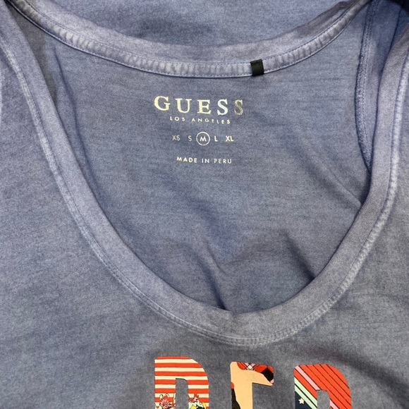 Guess Red, Wine & Blue USA Flare Tank Top Size Medium - Picture 8 of 11